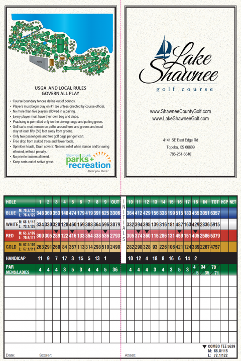 About Us/Scorecard Lake Shawnee Golf Course About Us/Scorecard Lake Shawnee Golf Course